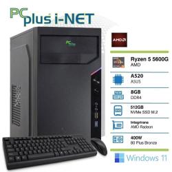 Namizni računalnik PCPLUS i-NET Ryzen 5 5600G 8GB 512GB NVMe M.2 SSD Windows 11