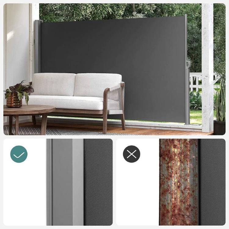 Stranski senčnik SONGMICS GSA589G01, 180 x 450 cm, antracit
