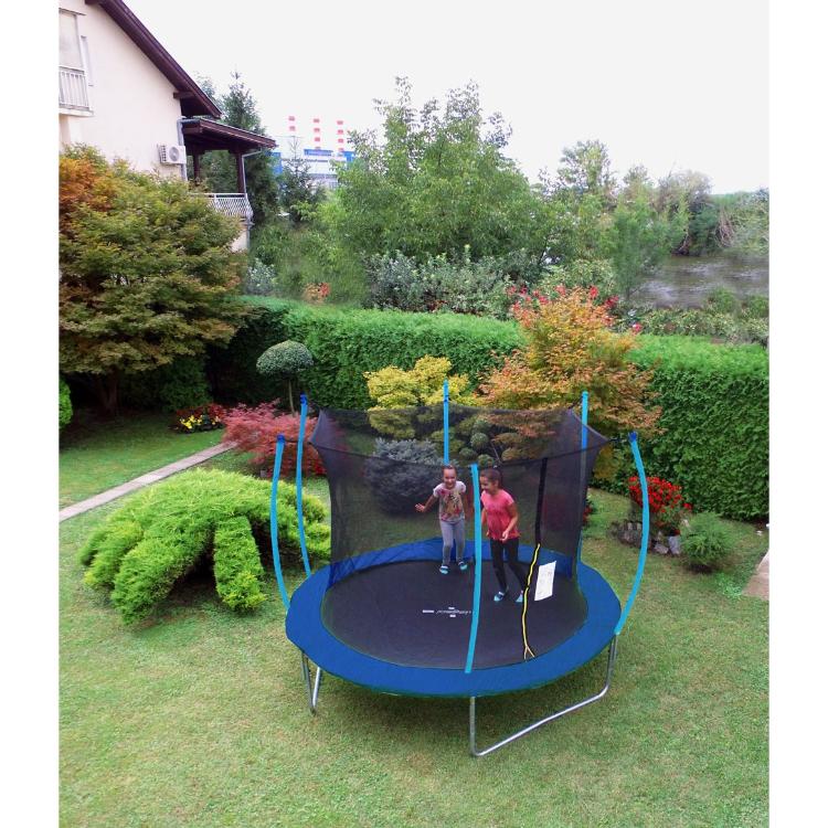 Trampolin LEGONI SPACE z zaščitno mrežo 305 cm, moder
