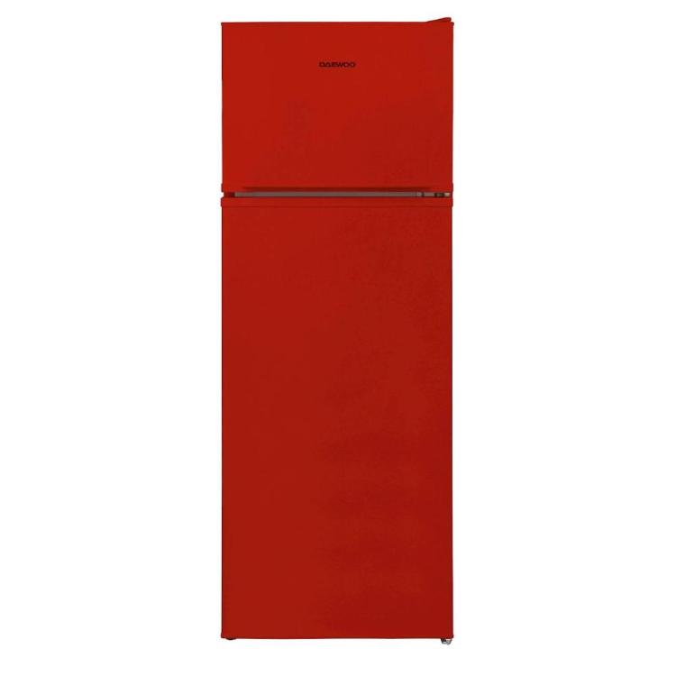 Hladilnik z zamrzovalnikom Daewoo FTL213FRT1RS, 145 cm, F, 213 l, rdeča