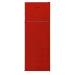 Hladilnik z zamrzovalnikom Daewoo FTL213FRT1RS, 145 cm, F, 213 l, rdeča
