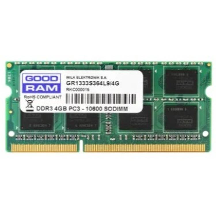Pomnilnik RAM Goodram, DDR3, SODIMM, 4GB, 1600MHz, 1,35V, GR1600S3V64L11S/4G