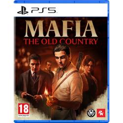 Mafia: The Old Country za PS5, uradna naslovnica z osrednjim mafijskim likom, orožjem in temnim ambientom Sicilije.