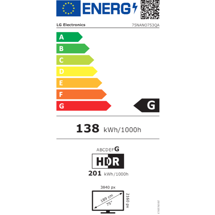 Televizor LG 75NANO753QA NanoCell Smart TV, diagonala 189 cm