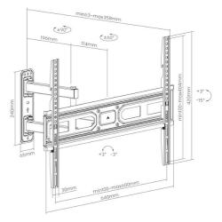 Stenski TV nosilec Manhattan roka 37''-70''