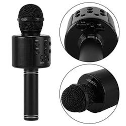Karaoke mikrofon + zvočnik Manta MIC11, Bluetooth, USB, microSD, vgrajena baterija, črna-3
