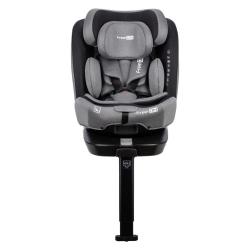 FreeON otroški avtosedež i-Size (40–150 cm) v sivo‑črni barvi z Isofix bazo in oporno nogo