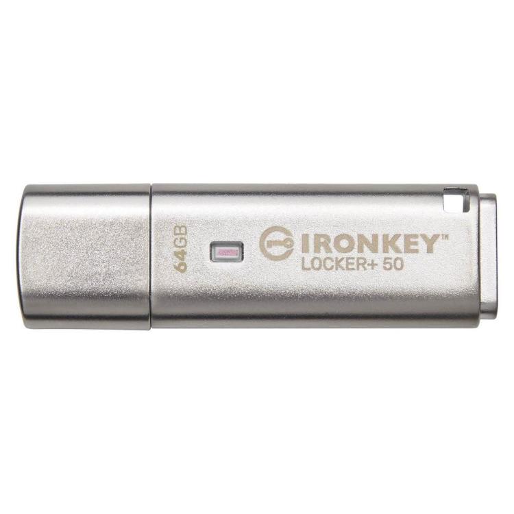 USB ključ Kingston Ironkey 64GB Locker+ 50, 3.2 Gen1, 256bit enkripcija,