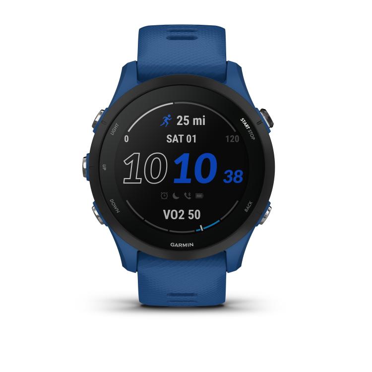 Tekaška ura Garmin Forerunner 255, GPS, z vadbenimi funkcijami, tidal blue (modra)