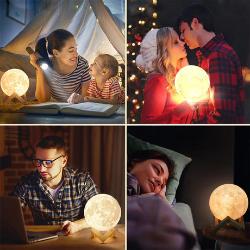 Namizna svetilka WELL 3D MOON LED s spreminjanjem 7 barv, na dotik_4