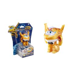 Transformirajoča figura Golden Boy iz Super Wings Electric Heroes, ki se iz letala spremeni v robota, primerna za otroke 3+.