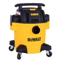DeWalt industrijski sesalnik s sprednjim priključkom za sesalno cev, velikim stikalom za vklop in kompaktno zasnovo za delavnico ali gradbišče
