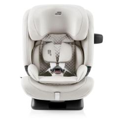 Britax Römer Advansafix Pro Lux i‑Size avtosedež v barvi Soft Taupe, sprednji pogled z integriranim 5‑točkovnim varnostnim pasom.