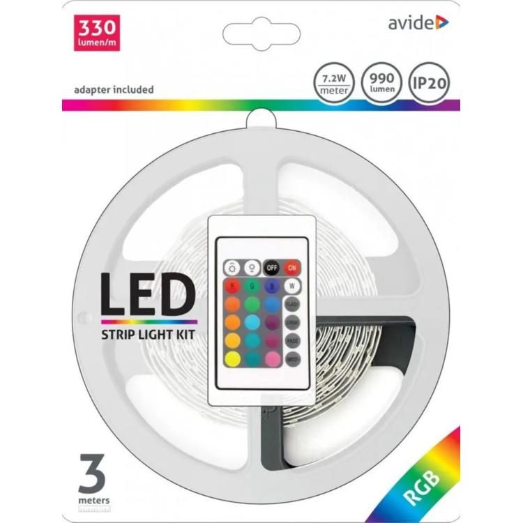 Trak LED Avide RGB 3M z daljincem