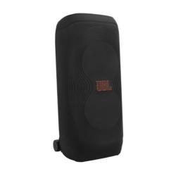 Zaščitna prevleka JBL PartyCover 720 nameščena na PartyBox 720 z vidnim logotipom JBL na sprednji strani.