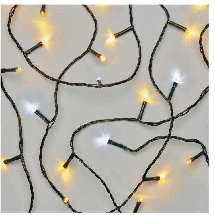 Božična veriga utripajoča 80 LED, 8 m, zunanja in notranja, topla/hladna bela