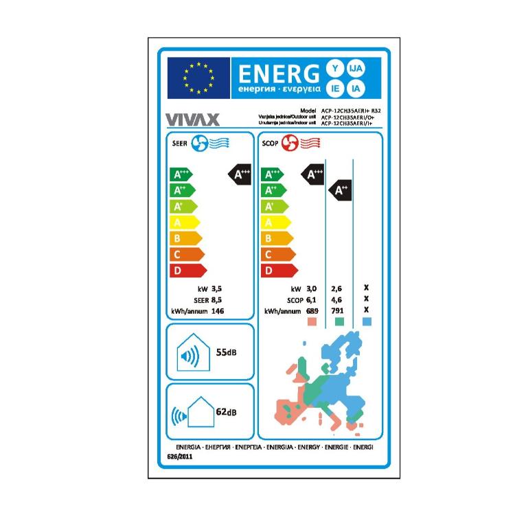 Klima Vivax R+ Design, 3,5kW, zlata, z montažo_7