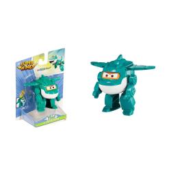 Transformirajoča figura Tino iz Super Wings, ki se iz letala spremeni v robota dinozavra, primerna za otroke 3+.