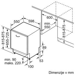 Popolnoma vgradni pomivalni stroj BOSCH SMV4HTX03E, 60 cm