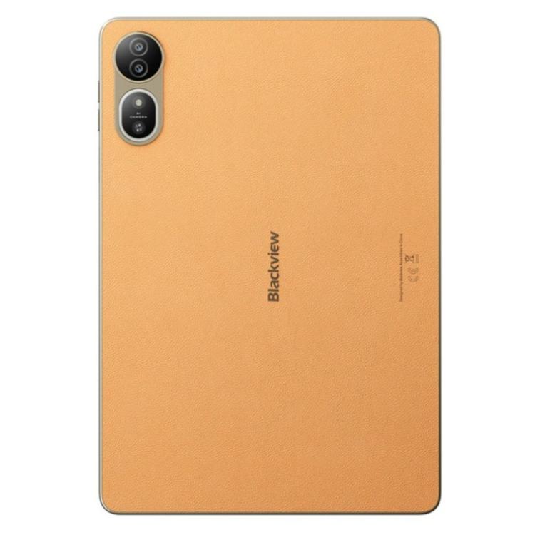 Blackview tablični računalnik v zlati barvi, prikazan z zadnje strani z dvojnim modulom kamere.