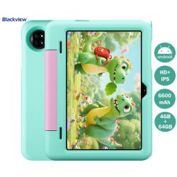 Blackview otroški tablični računalnik z Android, HD+ IPS zaslonom, 6600 mAh baterijo in 4 GB + 64 GB.