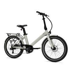 Zložljivo električno kolo Eovolt Evening Vert Sauge 24" s prtljažnikom, bela