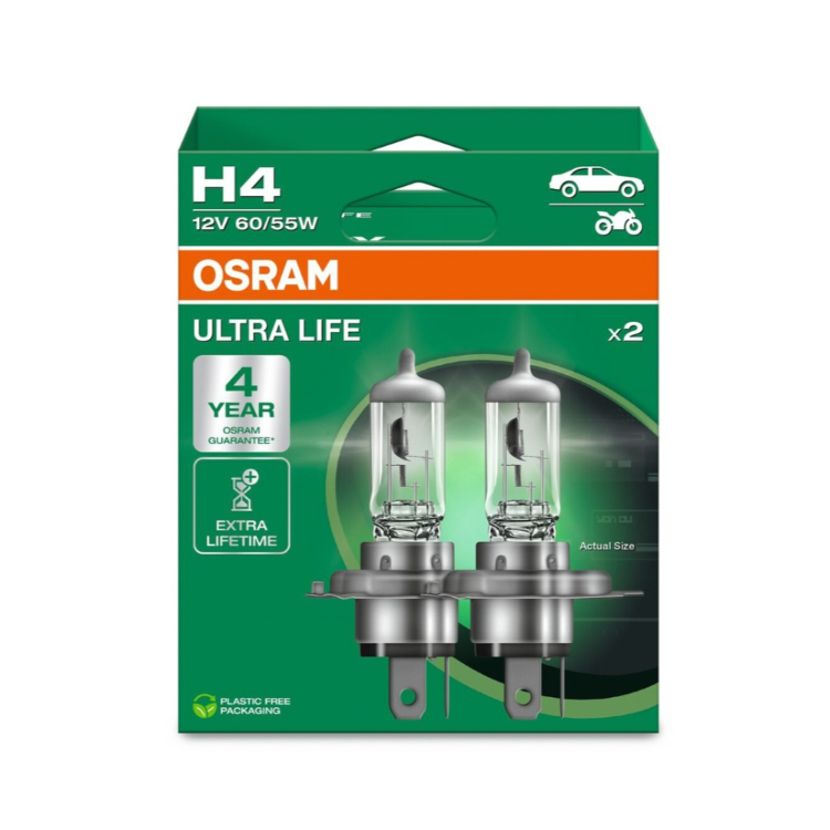 Žarnica Osram H4 12V 60/55W P43T Ultralife