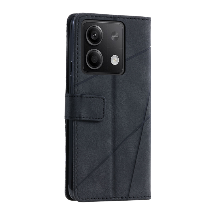 Preklopna torbica za Xiaomi Redmi Note 13, WLGO-Lines, črna