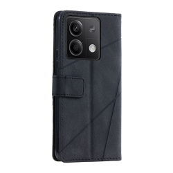 Preklopna torbica za Xiaomi Redmi Note 13, WLGO-Lines, črna