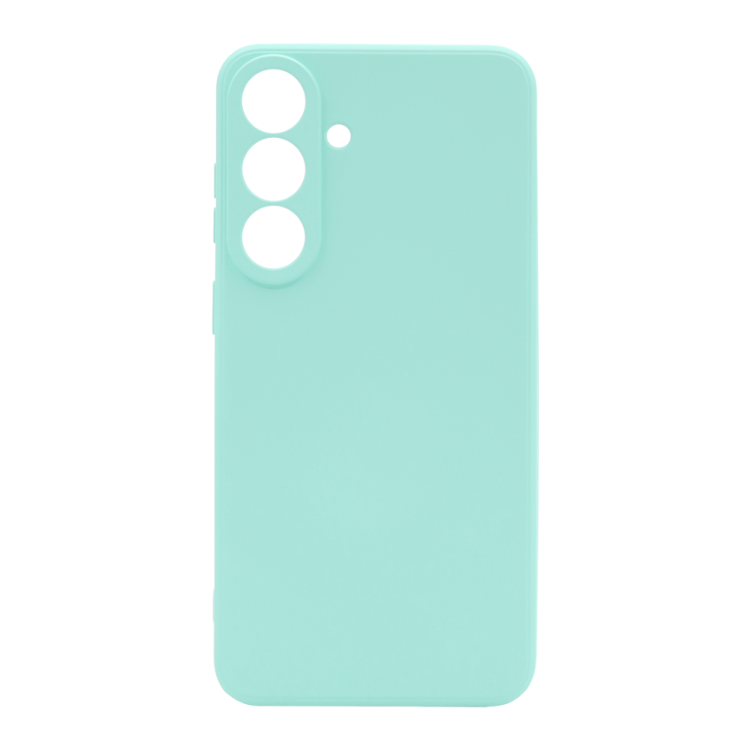 Mint TPU N‑Type ovitek za Samsung Galaxy S26 FE z mat površino, tankim profilom in dvignjenim robom za zaščito kamere.