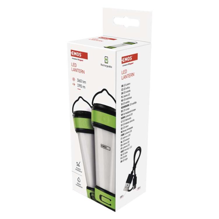 Svetilka za kampiranje Emos SMD+LED, 360 lm, Li-Pol 4000 mAh
