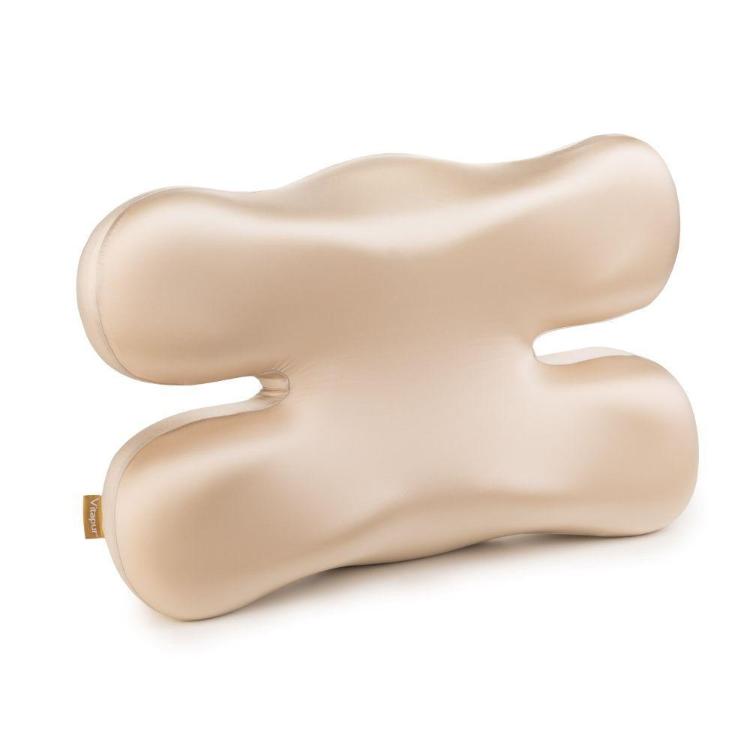 Ergonomska spominska lepotna blazina Vitapur DreamGlow z H-obliko za podporo vratu in obraza.