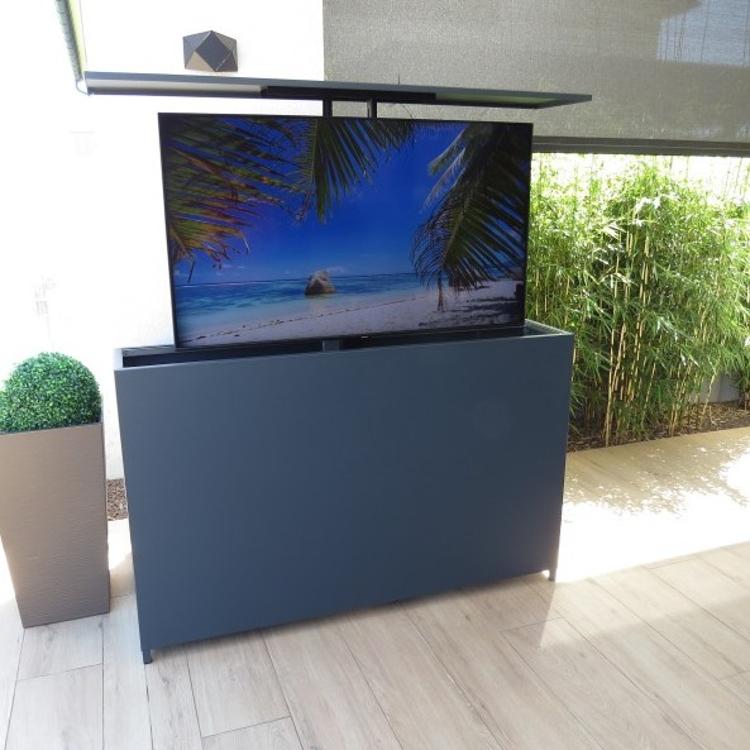 Zunanja omara za TV Palram RAL 9016, antracit, 159 x 34 x 101 cm