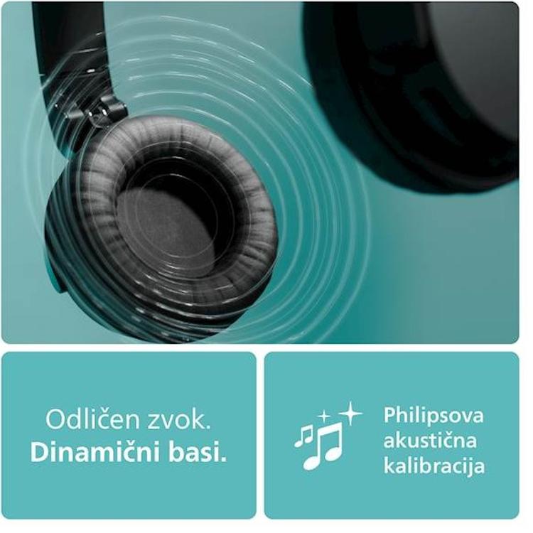 Brezžične slušalke Philips TAH4209BK, črne