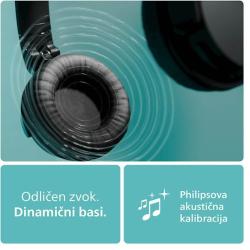 Brezžične slušalke Philips TAH4209BK, črne