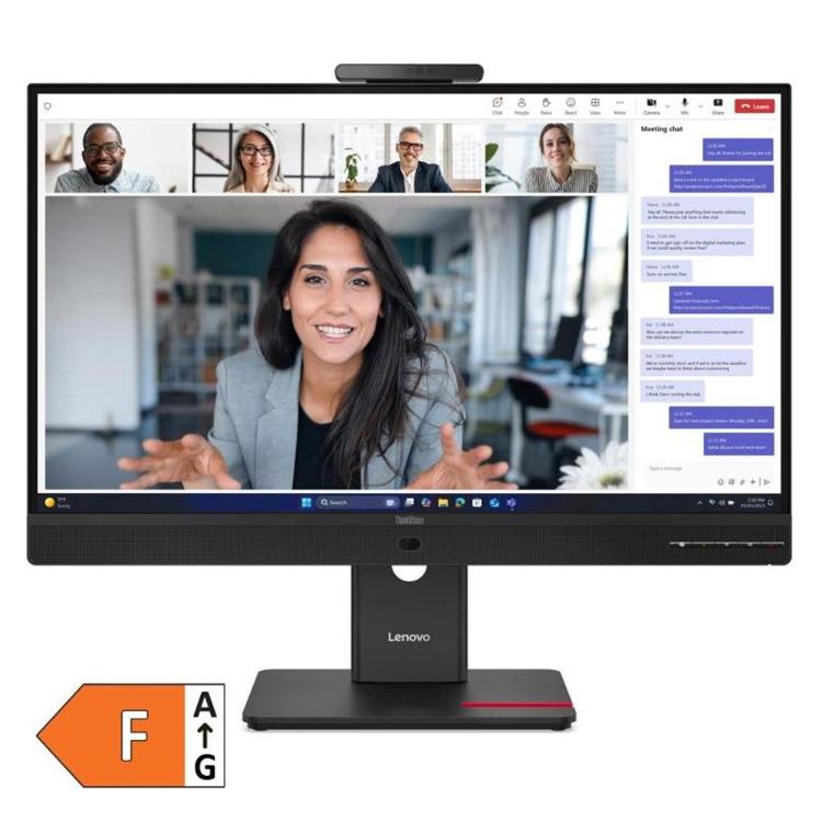 Lenovo ThinkVision z vgrajeno konferenčno opremo, podporo za Microsoft Teams in sodobnim črnim dizajnom omogoča jasno komunikacijo, enostavno povezovanje ter učinkovito delo na daljavo ali v pisarni.