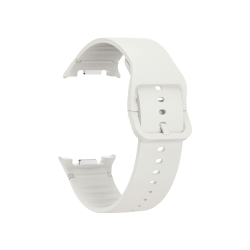 Bel silikonski pašček Samsung za Galaxy Watch, mehak material, klasična zaponka in več nastavitvenih lukenj.