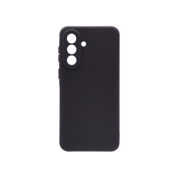Črn mat zaščitni ovitek za Samsung Galaxy A37 5G z elegantnim minimalističnim videzom in natančnimi izrezi za kamero.