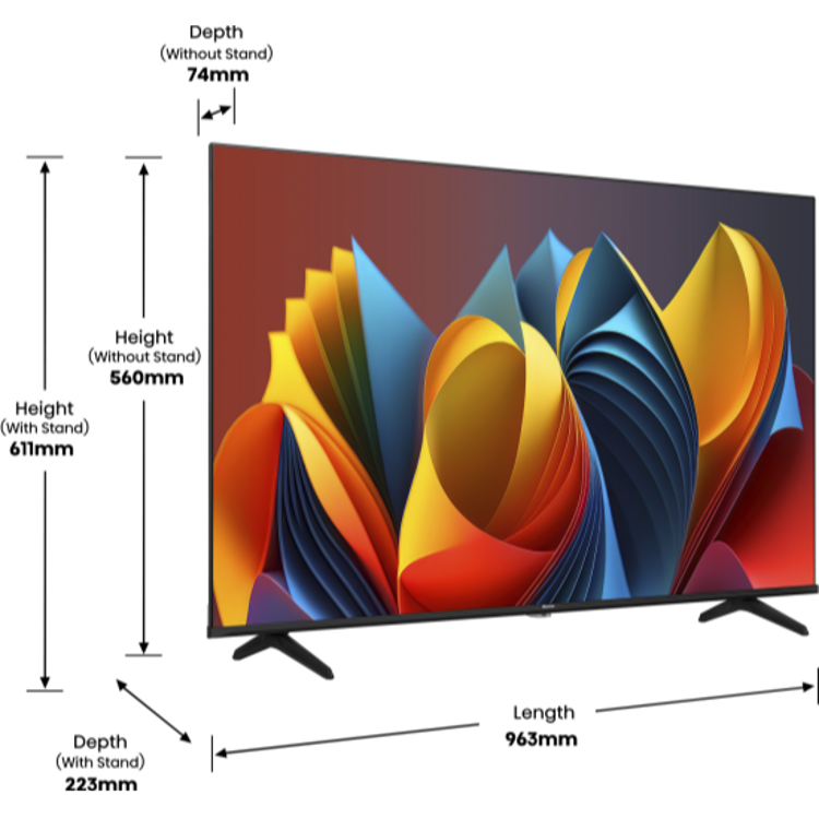 Televizor Hisense 50E79NQ 4K Ultra HD, QLED, Smart TV, diagonala 126 cm