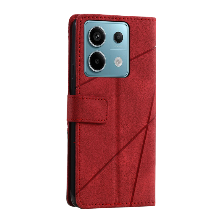 Preklopna torbica za Xiaomi Redmi Note 13 Pro, WLGO-Lines, rdeča
