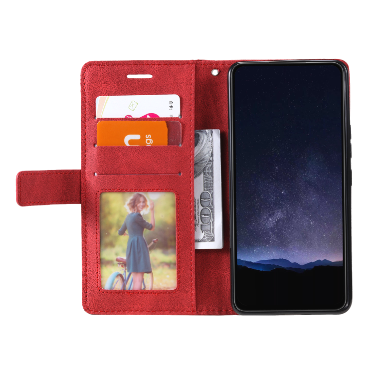 Preklopna torbica za Xiaomi Redmi Note 13 Pro, WLGO-Lines, rdeča