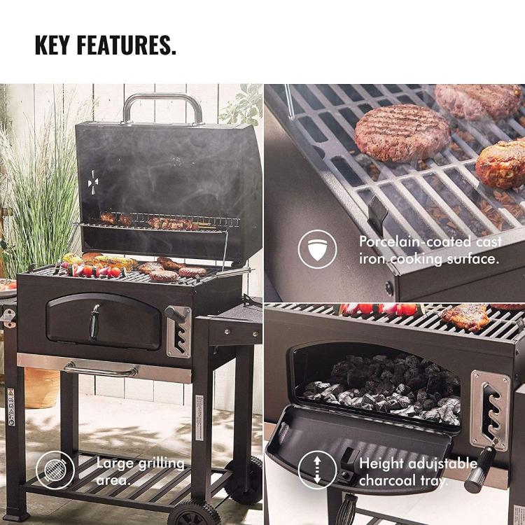 Prenosni žar na oglje VonHaus - Smoker American Style