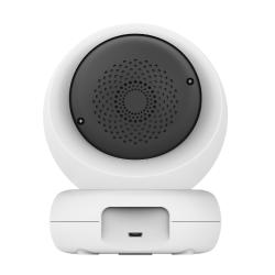 Zadnja stran motorizirane Wi‑Fi kamere iSnatch iHeyCam Plus z vgrajenim zvočnikom in priključkom micro USB.