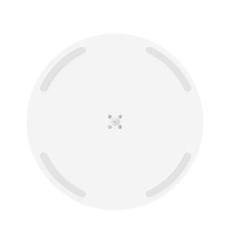 Spodnja stran podstavka Xiaomi stoječega ventilatorja z okroglo osnovo, protizdrsnimi elementi in pritrdilnim mehanizmom