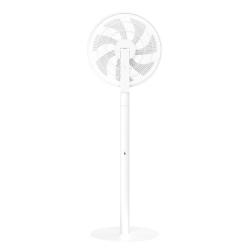 Xiaomi Mijia Smart Standing Fan Pro Slim v beli barvi z vitkim stojalom, okroglo mrežo ventilatorja in elegantnim minimalističnim dizajnom