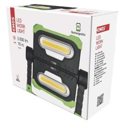 Polnilna LED delovna svetilka Emos P4536, 2x COB, 2000 lm, 8000 mAh