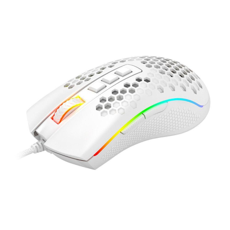 Miška Redragon Storm Elite M988W, RGB, gaming, bela