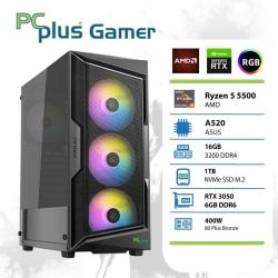 Gaming računalnik PCplus Gamer Ryzen 5 5500 16GB 1TB NVMe SSD GeForce RTX 3050