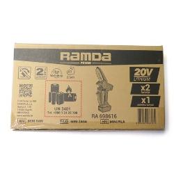 Baterijska žaga Ramda 20V, meč 13 cm, 2x baterija 2.5Ah+polnilne