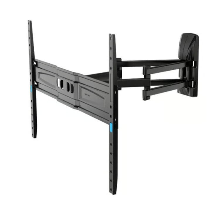 Meliconi stenski nosilec za TV, črn, raztegnjena dvojna roka za nastavitev položaja